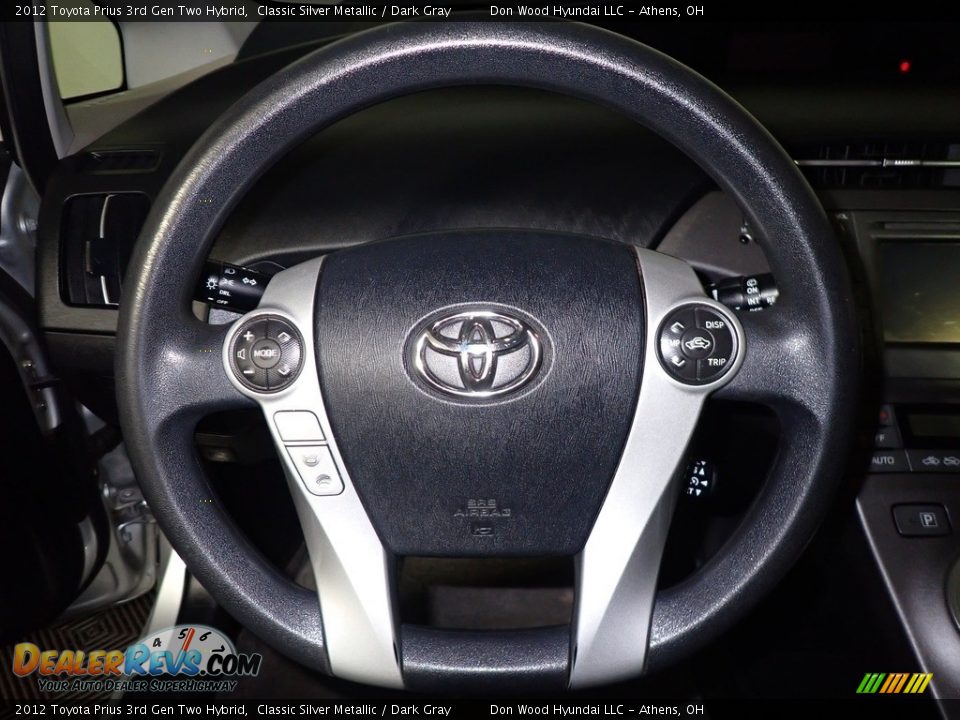 2012 Toyota Prius 3rd Gen Two Hybrid Classic Silver Metallic / Dark Gray Photo #24