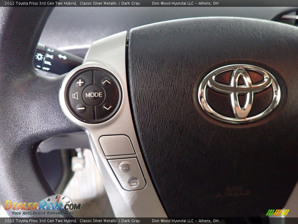 2012 Toyota Prius 3rd Gen Two Hybrid Classic Silver Metallic / Dark Gray Photo #27