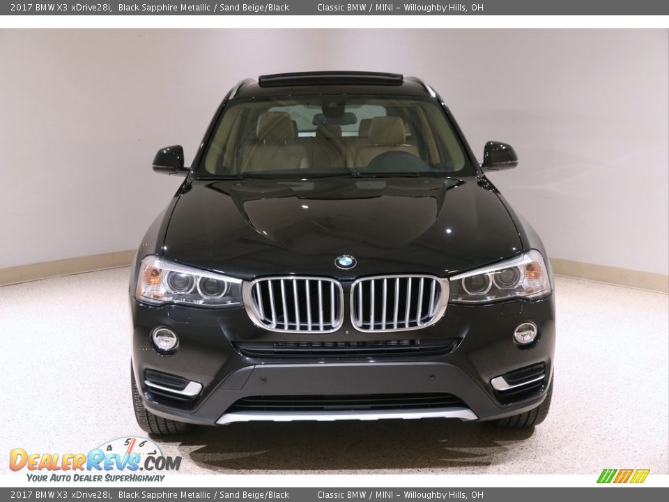 2017 BMW X3 xDrive28i Black Sapphire Metallic / Sand Beige/Black Photo #2