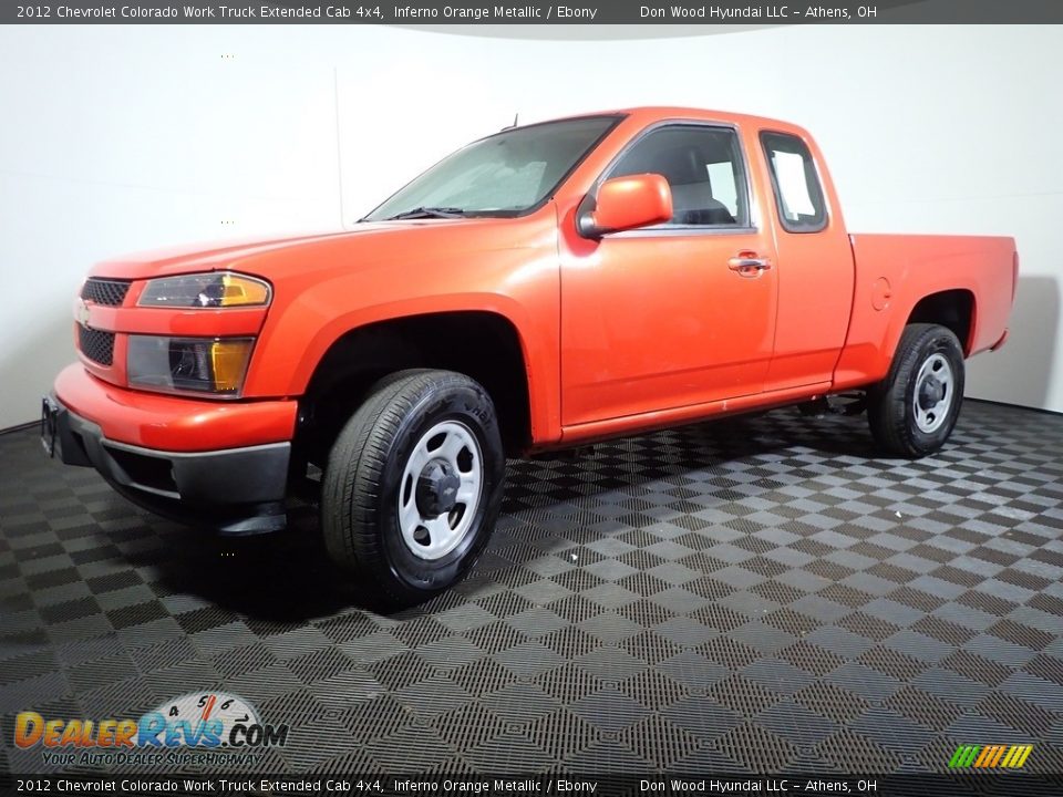 Inferno Orange Metallic 2012 Chevrolet Colorado Work Truck Extended Cab 4x4 Photo #7