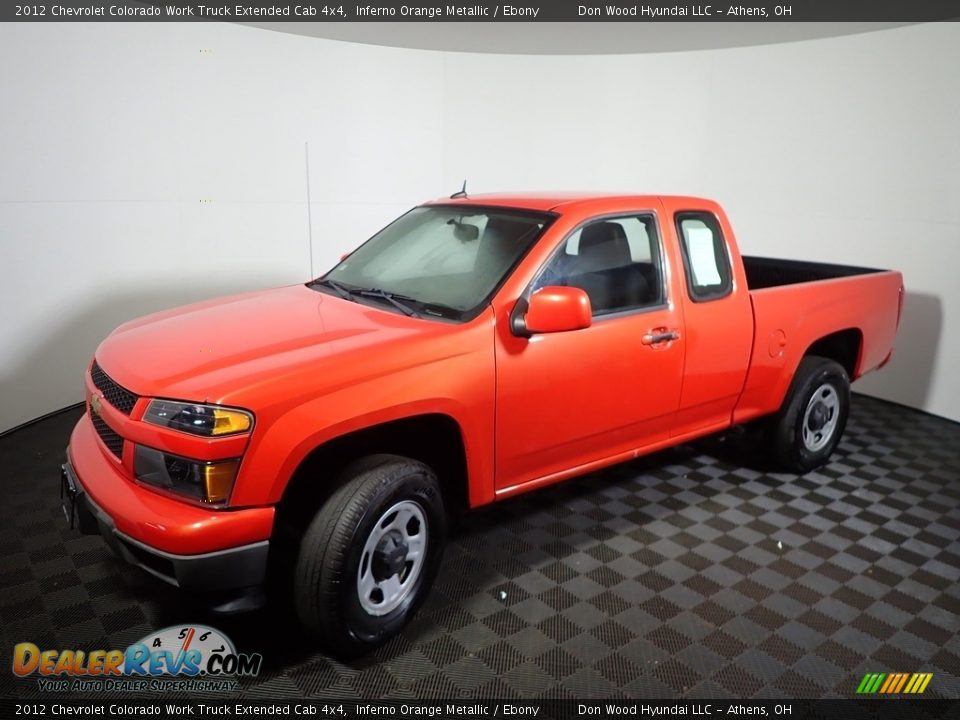 Inferno Orange Metallic 2012 Chevrolet Colorado Work Truck Extended Cab 4x4 Photo #8