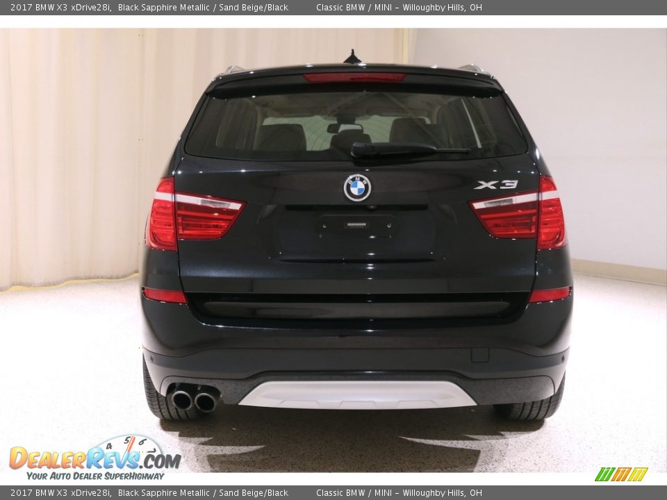 2017 BMW X3 xDrive28i Black Sapphire Metallic / Sand Beige/Black Photo #23