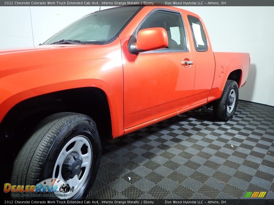 2012 Chevrolet Colorado Work Truck Extended Cab 4x4 Inferno Orange Metallic / Ebony Photo #9