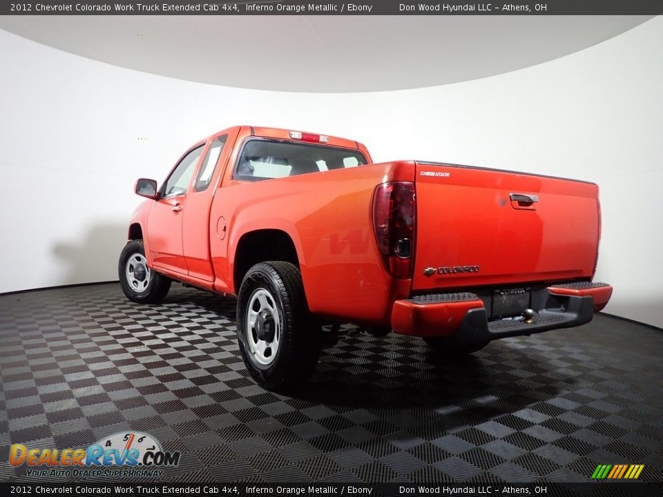 2012 Chevrolet Colorado Work Truck Extended Cab 4x4 Inferno Orange Metallic / Ebony Photo #10