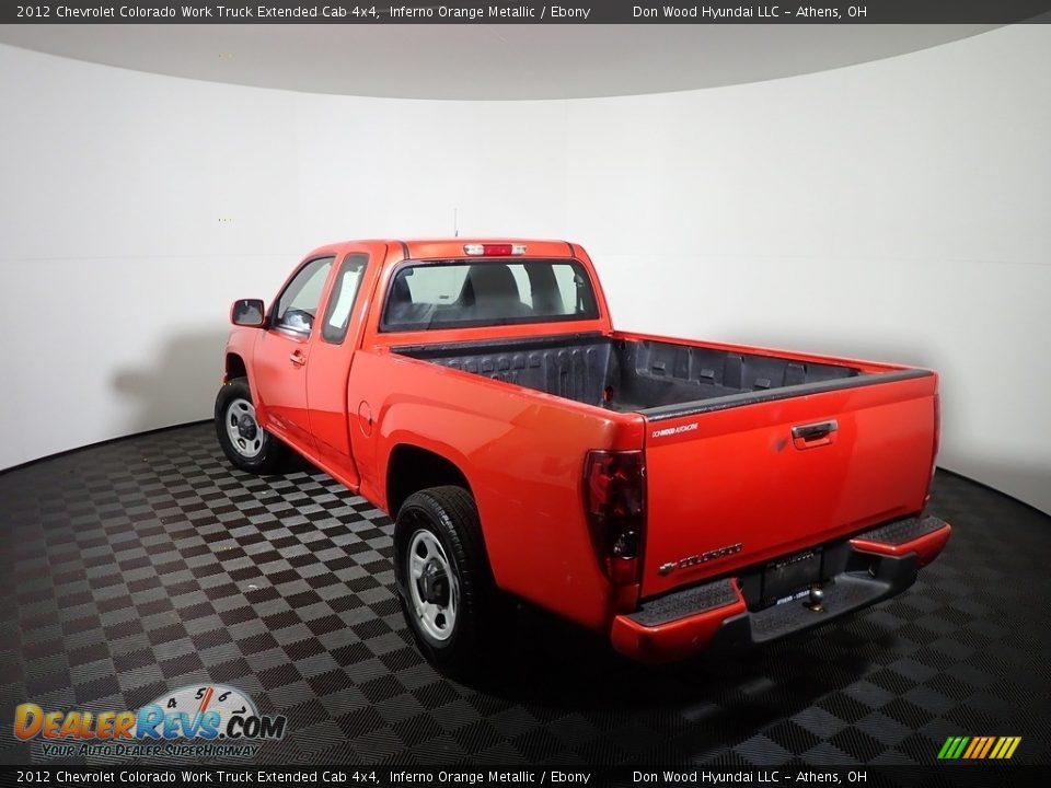 2012 Chevrolet Colorado Work Truck Extended Cab 4x4 Inferno Orange Metallic / Ebony Photo #11