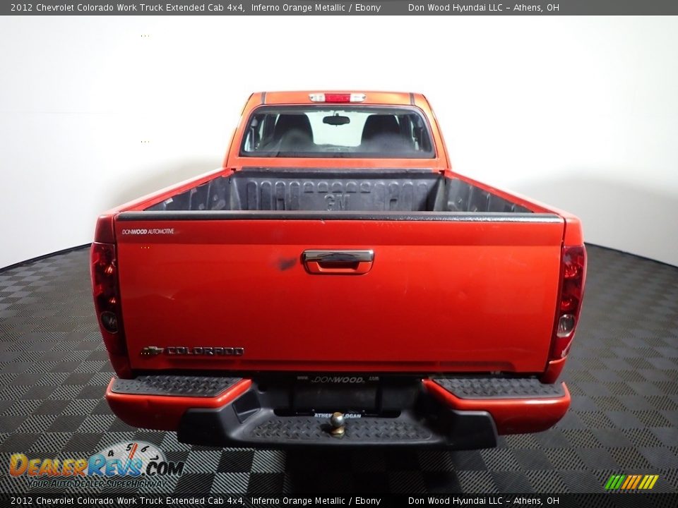2012 Chevrolet Colorado Work Truck Extended Cab 4x4 Inferno Orange Metallic / Ebony Photo #12