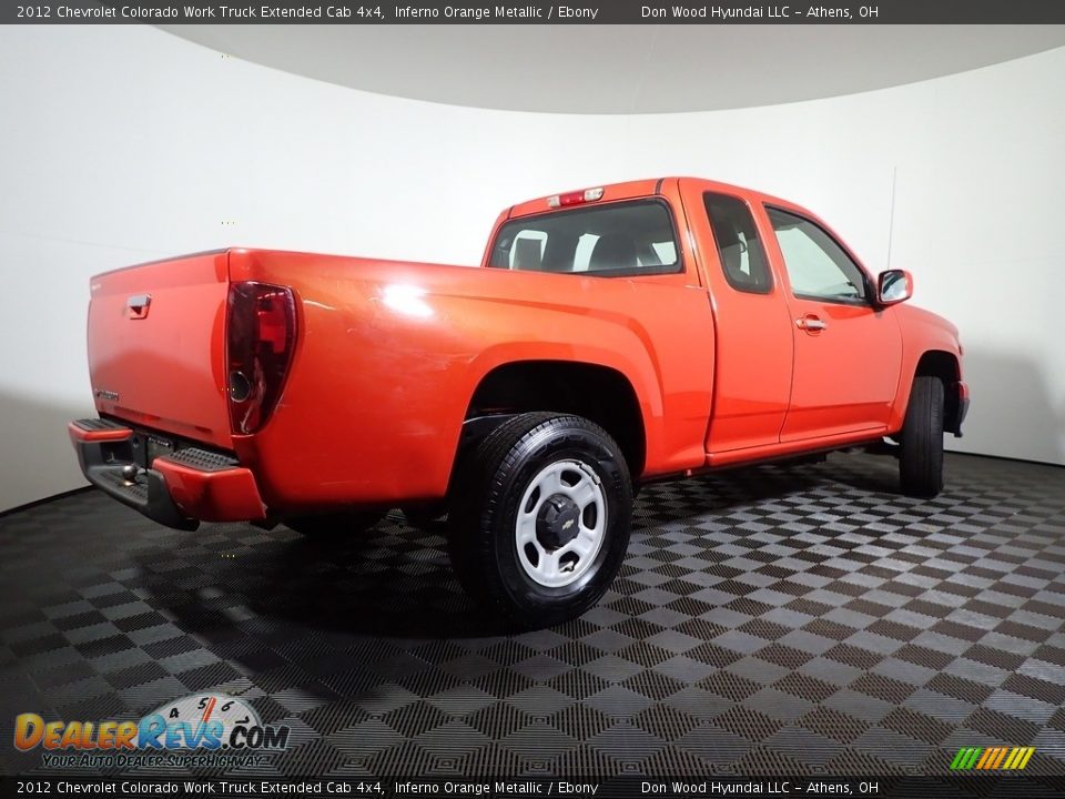 2012 Chevrolet Colorado Work Truck Extended Cab 4x4 Inferno Orange Metallic / Ebony Photo #14