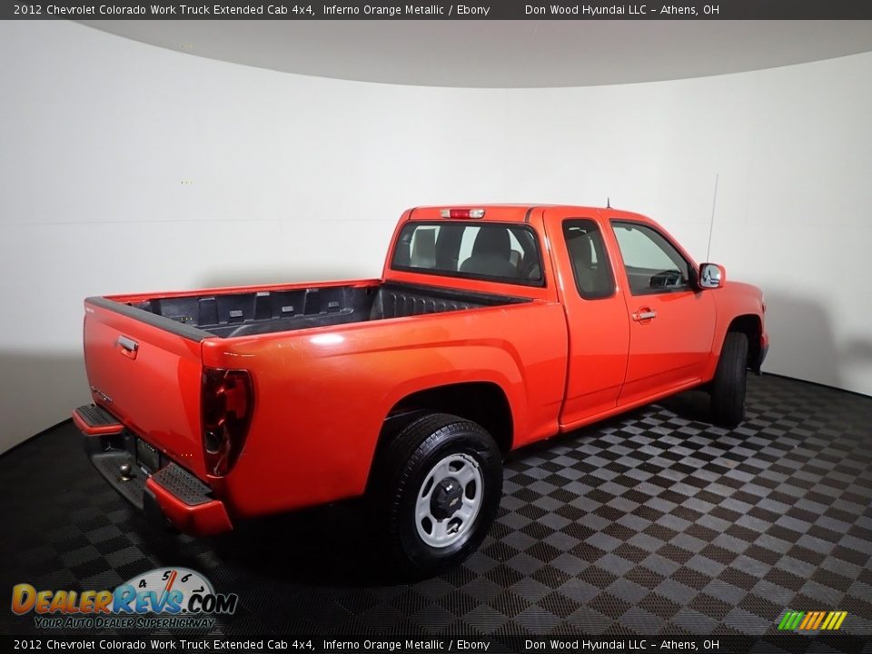 2012 Chevrolet Colorado Work Truck Extended Cab 4x4 Inferno Orange Metallic / Ebony Photo #15