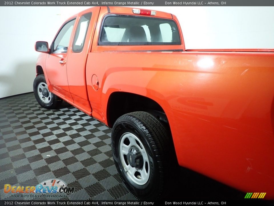 2012 Chevrolet Colorado Work Truck Extended Cab 4x4 Inferno Orange Metallic / Ebony Photo #16