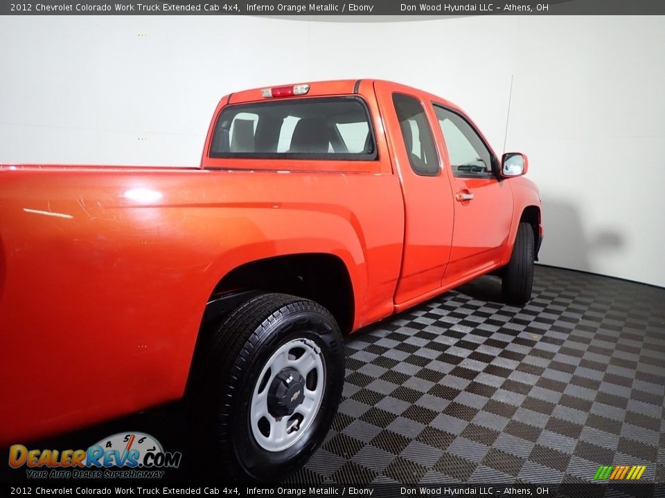 2012 Chevrolet Colorado Work Truck Extended Cab 4x4 Inferno Orange Metallic / Ebony Photo #17