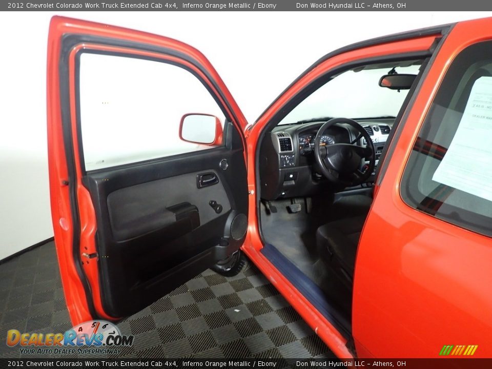 2012 Chevrolet Colorado Work Truck Extended Cab 4x4 Inferno Orange Metallic / Ebony Photo #18