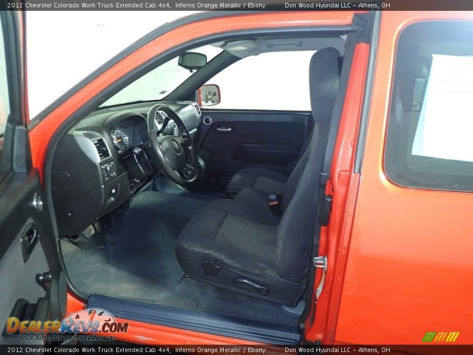 2012 Chevrolet Colorado Work Truck Extended Cab 4x4 Inferno Orange Metallic / Ebony Photo #19