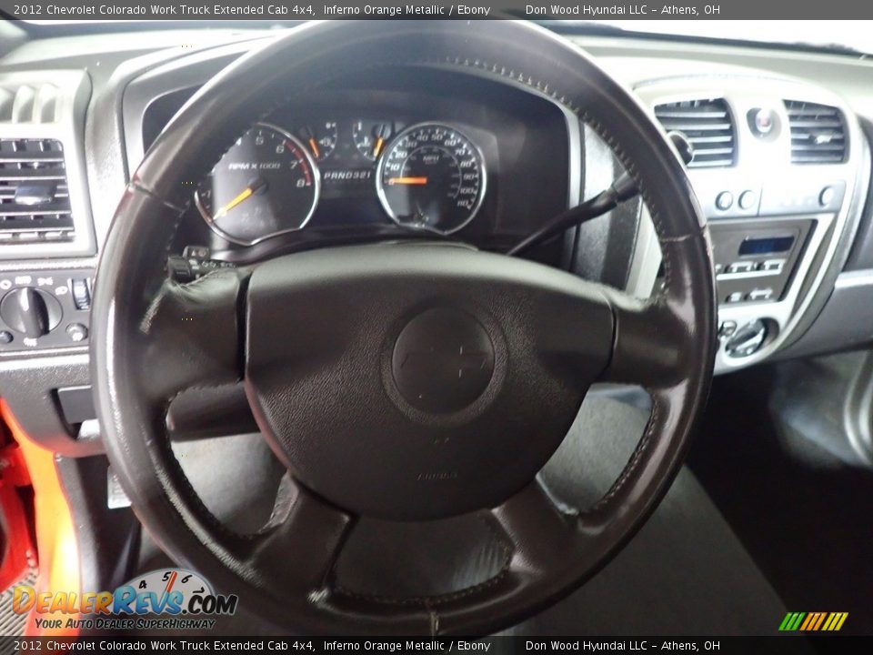 2012 Chevrolet Colorado Work Truck Extended Cab 4x4 Inferno Orange Metallic / Ebony Photo #22