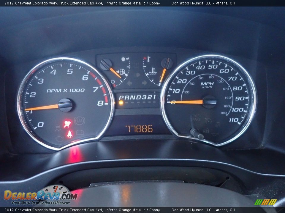 2012 Chevrolet Colorado Work Truck Extended Cab 4x4 Gauges Photo #23