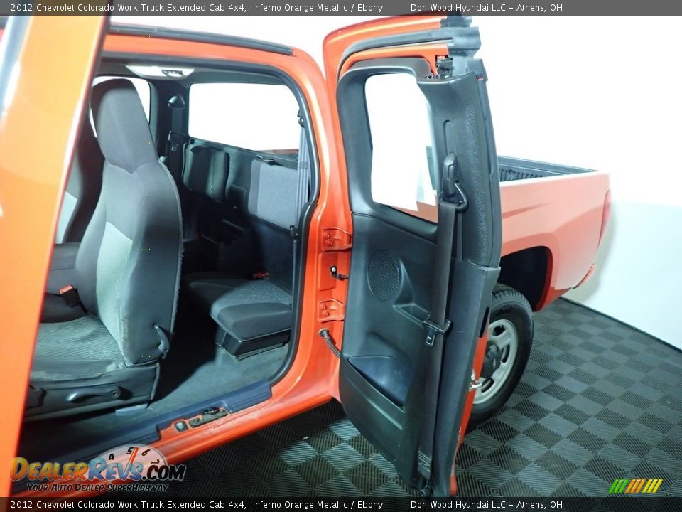 2012 Chevrolet Colorado Work Truck Extended Cab 4x4 Inferno Orange Metallic / Ebony Photo #28