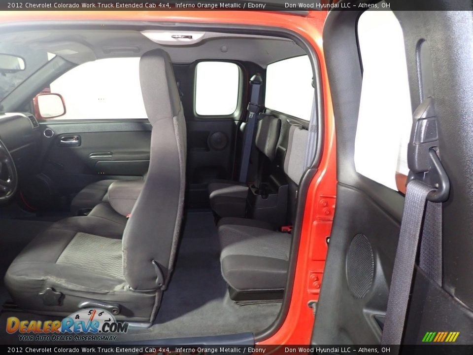 2012 Chevrolet Colorado Work Truck Extended Cab 4x4 Inferno Orange Metallic / Ebony Photo #29