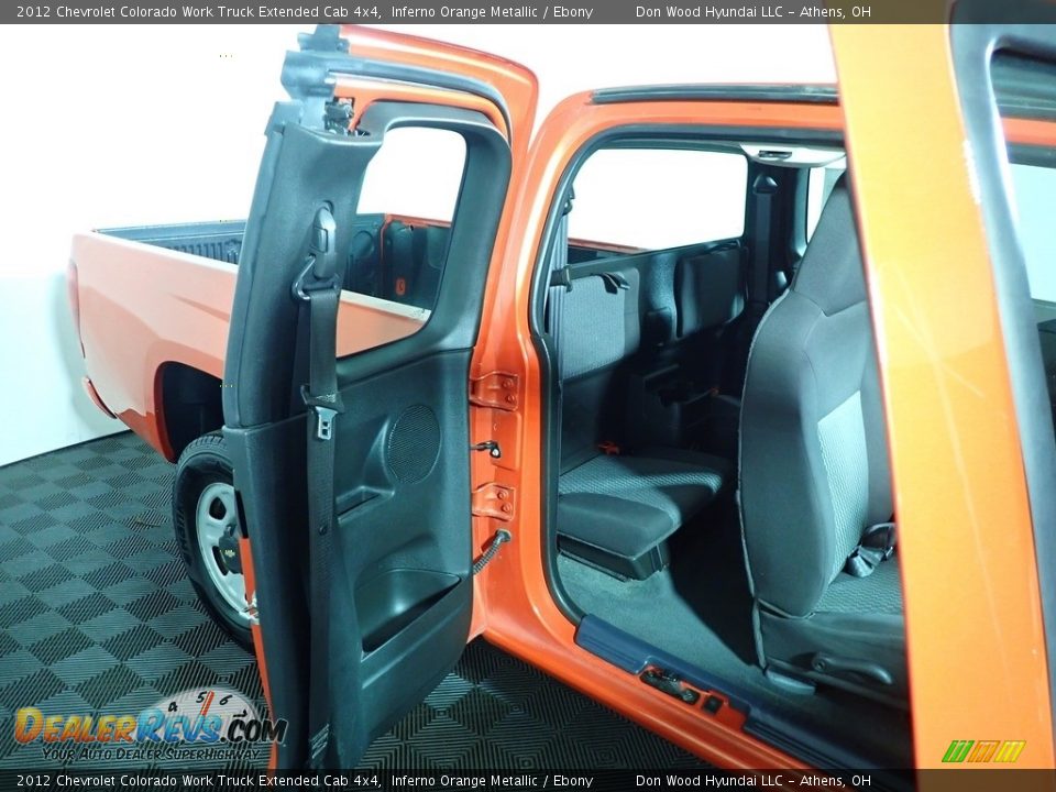 2012 Chevrolet Colorado Work Truck Extended Cab 4x4 Inferno Orange Metallic / Ebony Photo #30