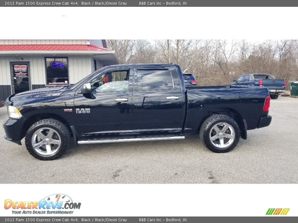 2013 Ram 1500 Express Crew Cab 4x4 Black / Black/Diesel Gray Photo #2