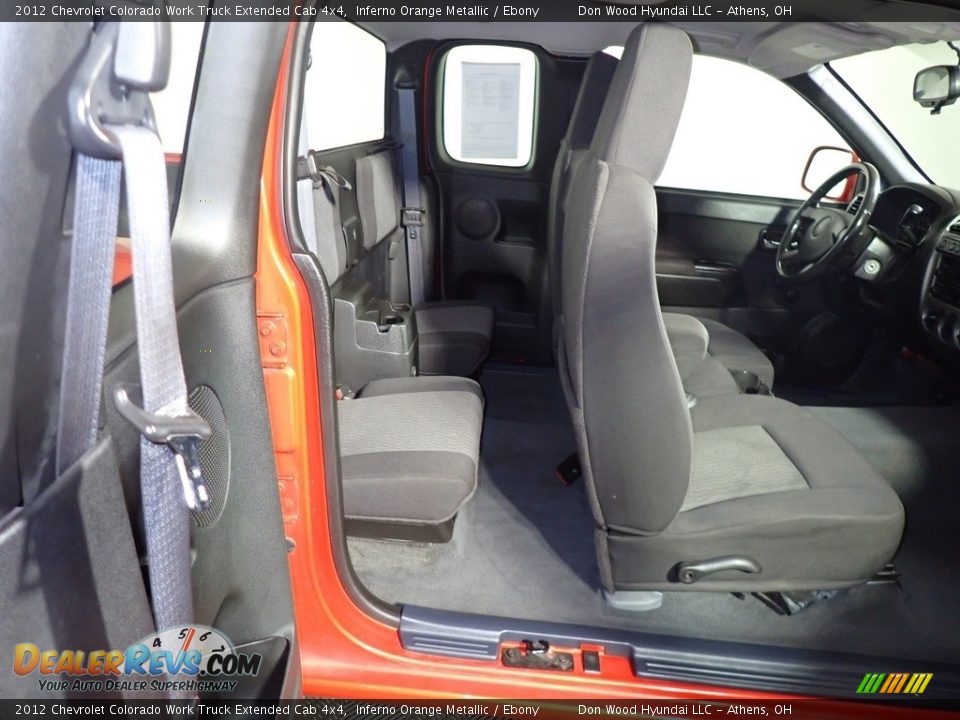 2012 Chevrolet Colorado Work Truck Extended Cab 4x4 Inferno Orange Metallic / Ebony Photo #31