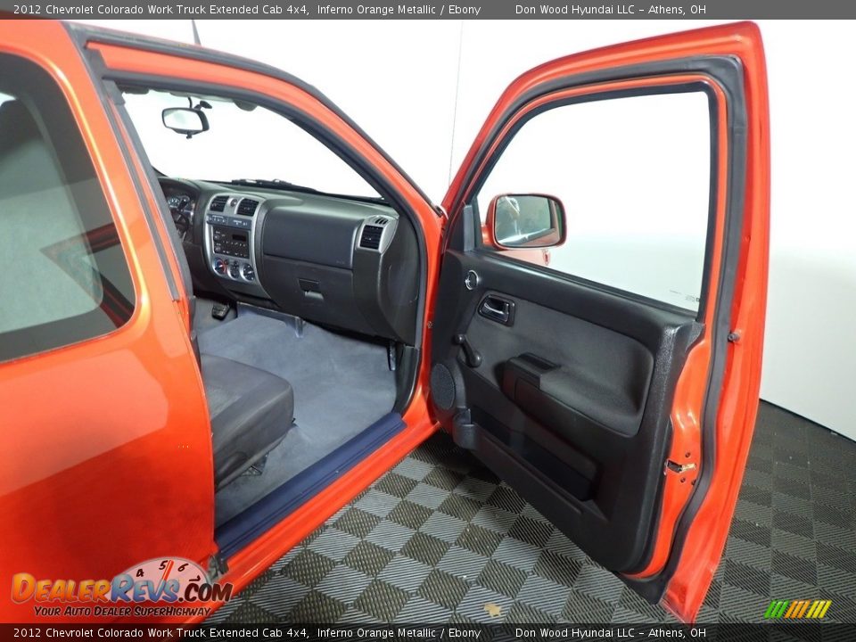 2012 Chevrolet Colorado Work Truck Extended Cab 4x4 Inferno Orange Metallic / Ebony Photo #32