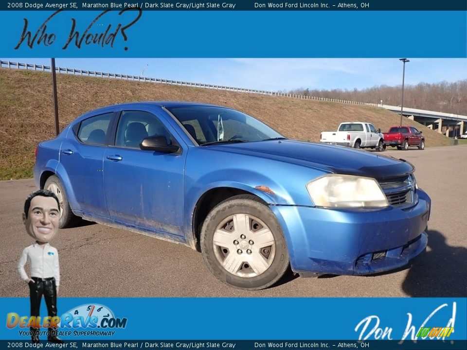 2008 Dodge Avenger SE Marathon Blue Pearl / Dark Slate Gray/Light Slate Gray Photo #1