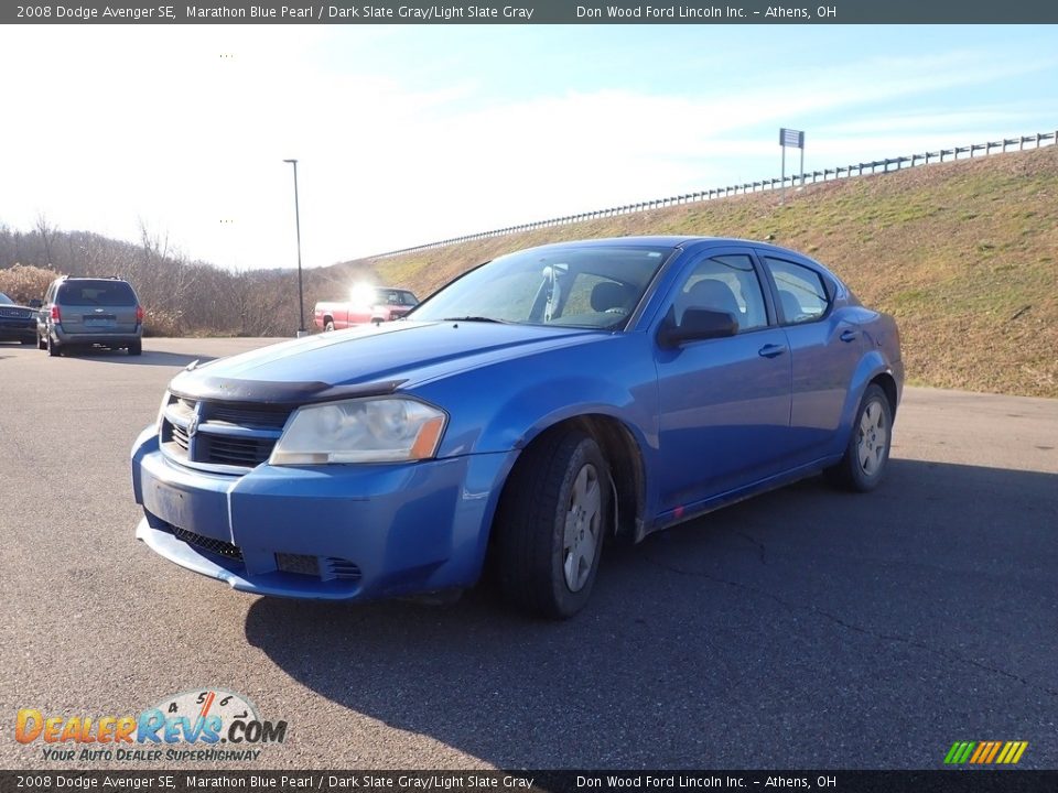 2008 Dodge Avenger SE Marathon Blue Pearl / Dark Slate Gray/Light Slate Gray Photo #4