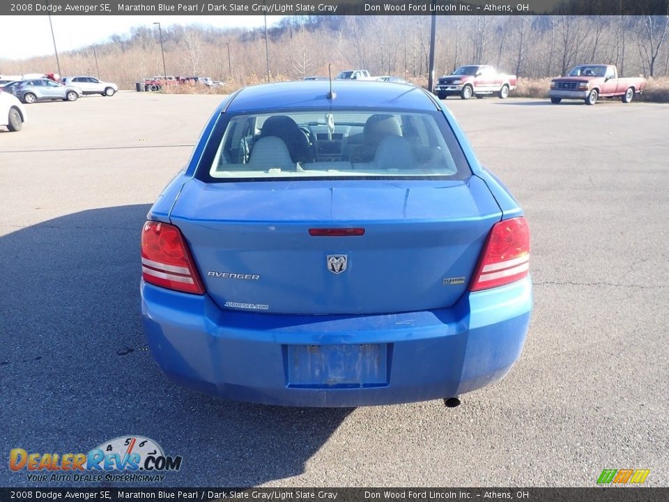 2008 Dodge Avenger SE Marathon Blue Pearl / Dark Slate Gray/Light Slate Gray Photo #7