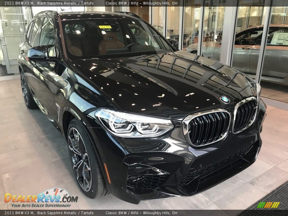 2021 BMW X3 M Black Sapphire Metallic / Tartufo Photo #1