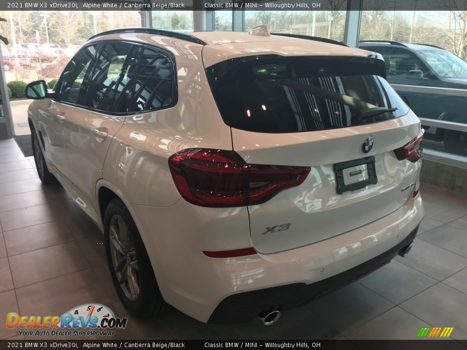 2021 BMW X3 xDrive30i Alpine White / Canberra Beige/Black Photo #2