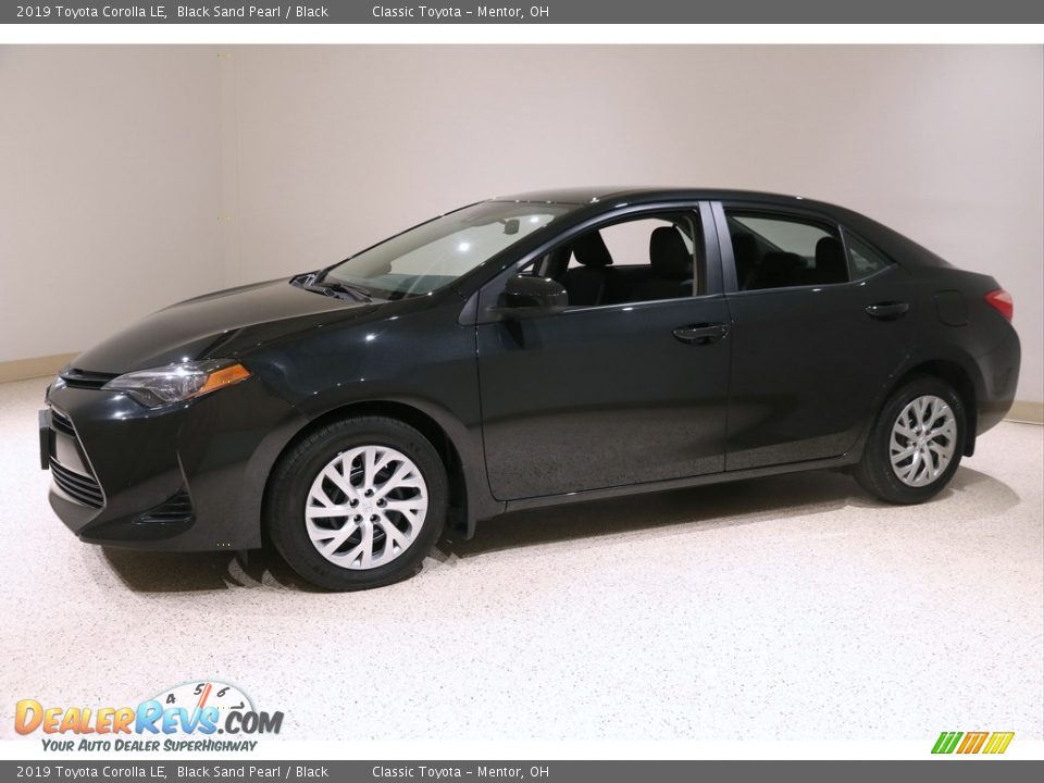 2019 Toyota Corolla LE Black Sand Pearl / Black Photo #3