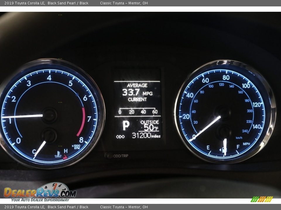 2019 Toyota Corolla LE Black Sand Pearl / Black Photo #8