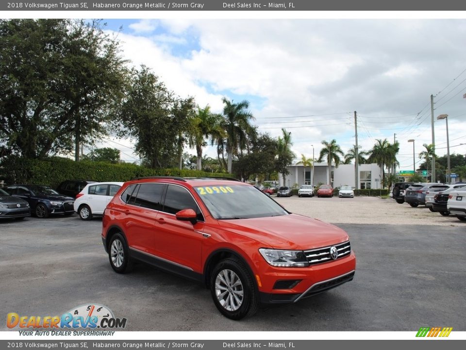 2018 Volkswagen Tiguan SE Habanero Orange Metallic / Storm Gray Photo #1