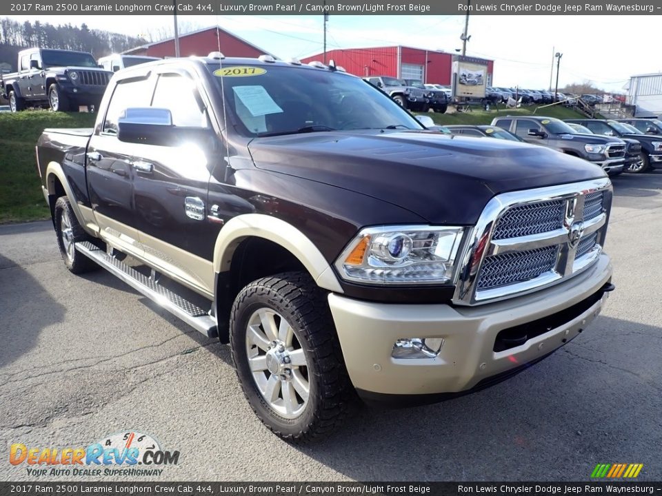 2017 Ram 2500 Laramie Longhorn Crew Cab 4x4 Luxury Brown Pearl / Canyon Brown/Light Frost Beige Photo #7