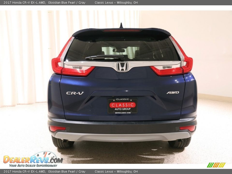 2017 Honda CR-V EX-L AWD Obsidian Blue Pearl / Gray Photo #19