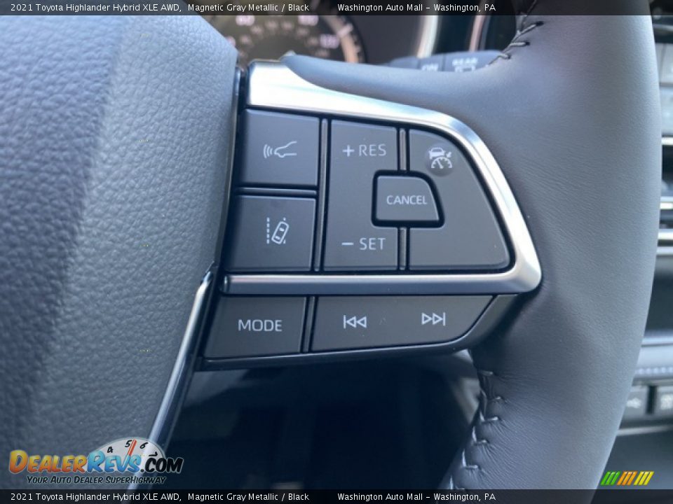 2021 Toyota Highlander Hybrid XLE AWD Magnetic Gray Metallic / Black Photo #7