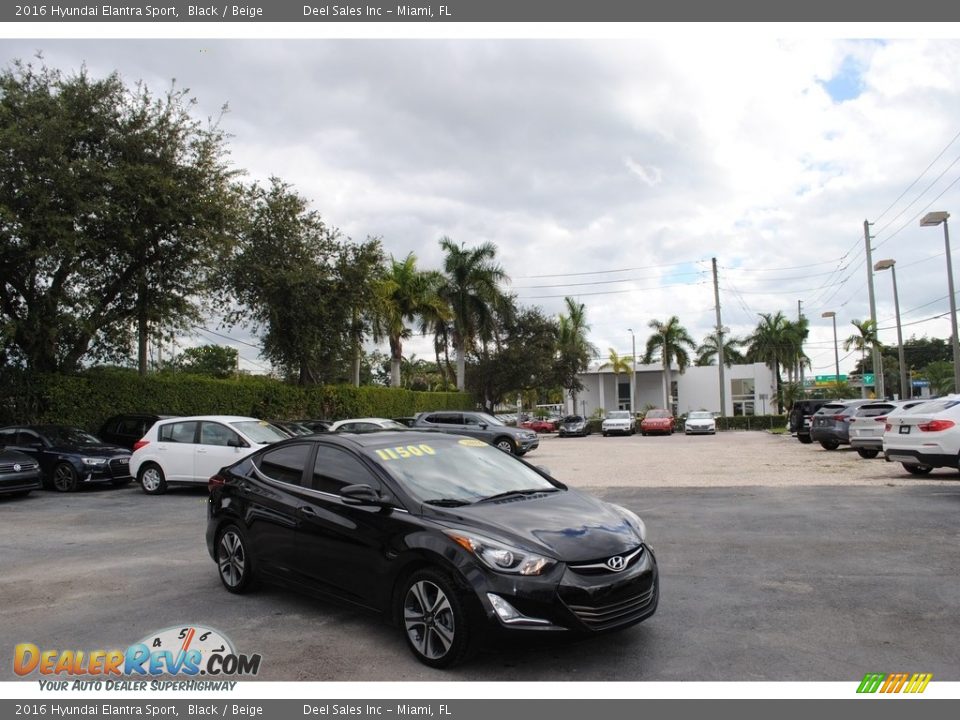 2016 Hyundai Elantra Sport Black / Beige Photo #1