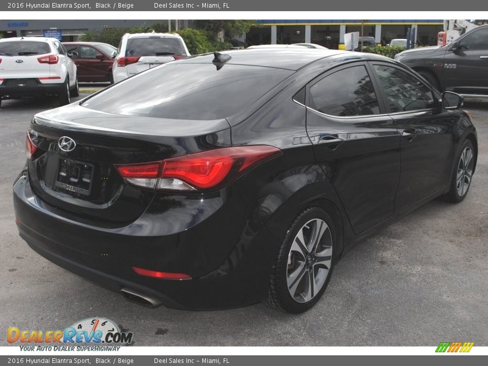 2016 Hyundai Elantra Sport Black / Beige Photo #9