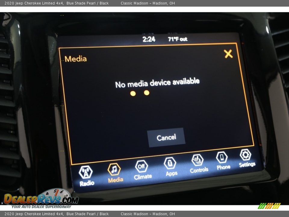 2020 Jeep Cherokee Limited 4x4 Blue Shade Pearl / Black Photo #11