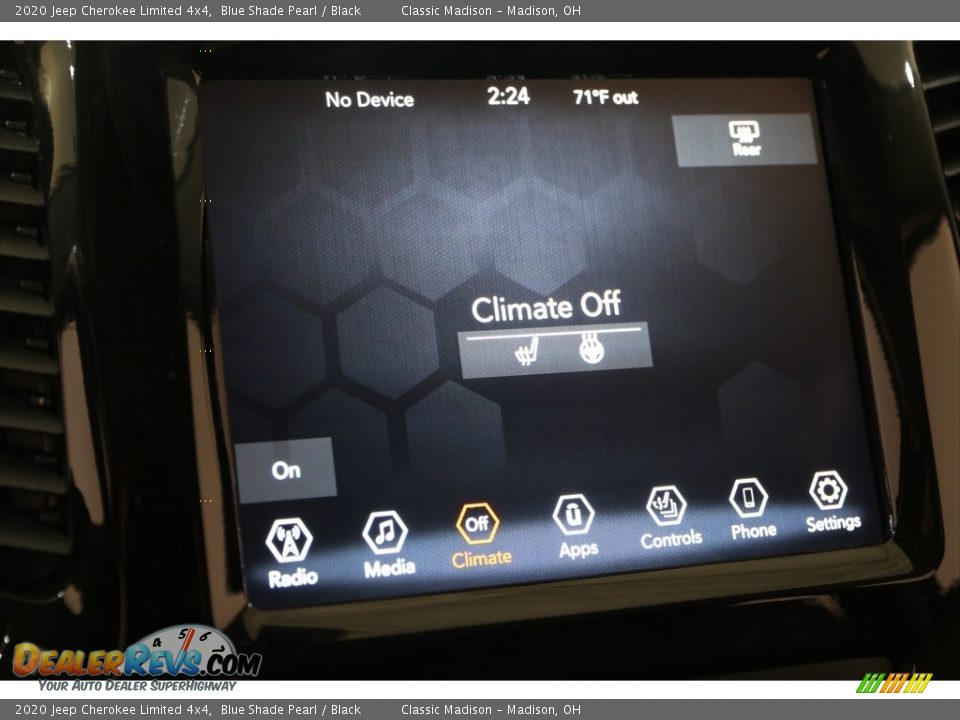 2020 Jeep Cherokee Limited 4x4 Blue Shade Pearl / Black Photo #12