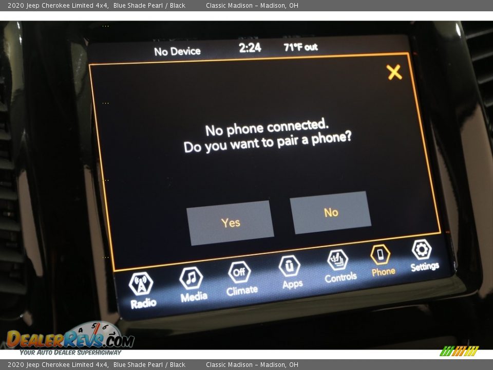 2020 Jeep Cherokee Limited 4x4 Blue Shade Pearl / Black Photo #15