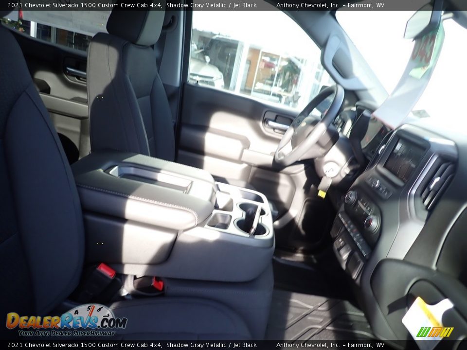 2021 Chevrolet Silverado 1500 Custom Crew Cab 4x4 Shadow Gray Metallic / Jet Black Photo #3
