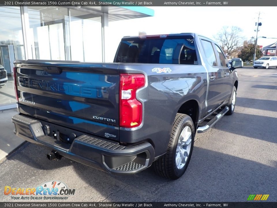 2021 Chevrolet Silverado 1500 Custom Crew Cab 4x4 Shadow Gray Metallic / Jet Black Photo #7