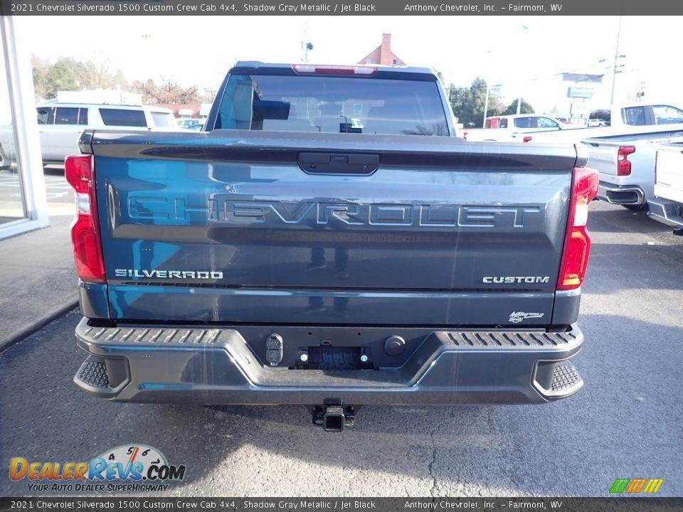 2021 Chevrolet Silverado 1500 Custom Crew Cab 4x4 Shadow Gray Metallic / Jet Black Photo #8