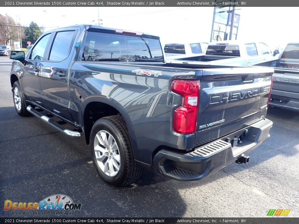 2021 Chevrolet Silverado 1500 Custom Crew Cab 4x4 Shadow Gray Metallic / Jet Black Photo #9