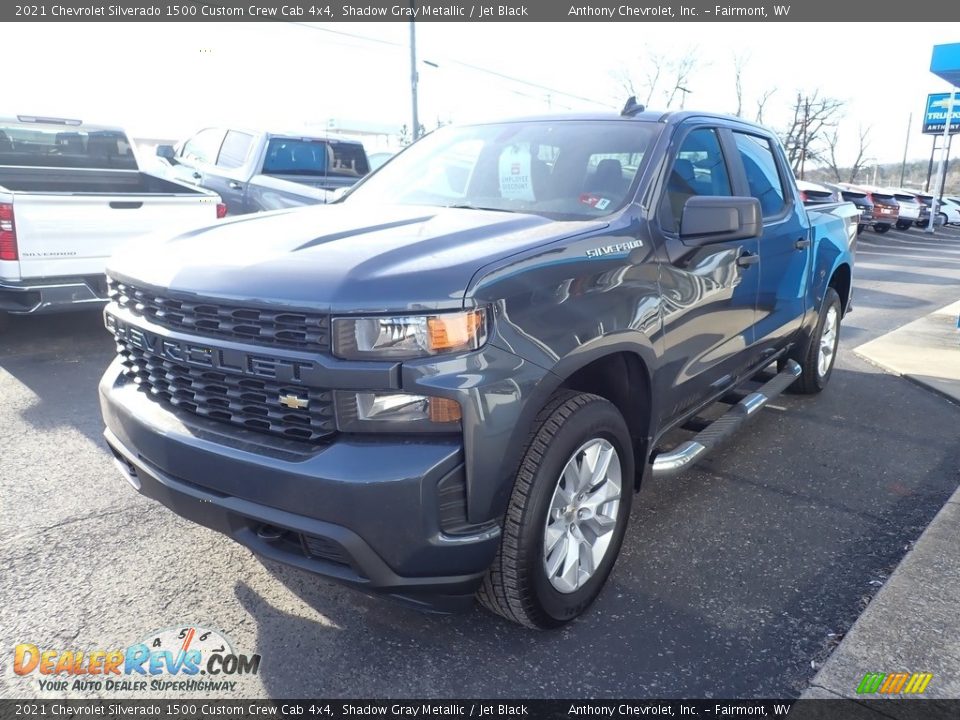 2021 Chevrolet Silverado 1500 Custom Crew Cab 4x4 Shadow Gray Metallic / Jet Black Photo #10