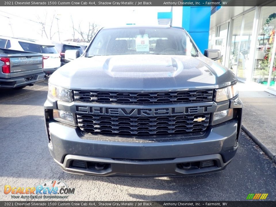 2021 Chevrolet Silverado 1500 Custom Crew Cab 4x4 Shadow Gray Metallic / Jet Black Photo #11