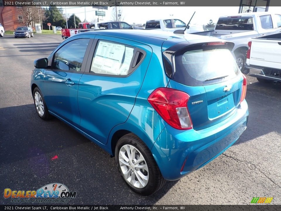 2021 Chevrolet Spark LT Caribbean Blue Metallic / Jet Black Photo #6