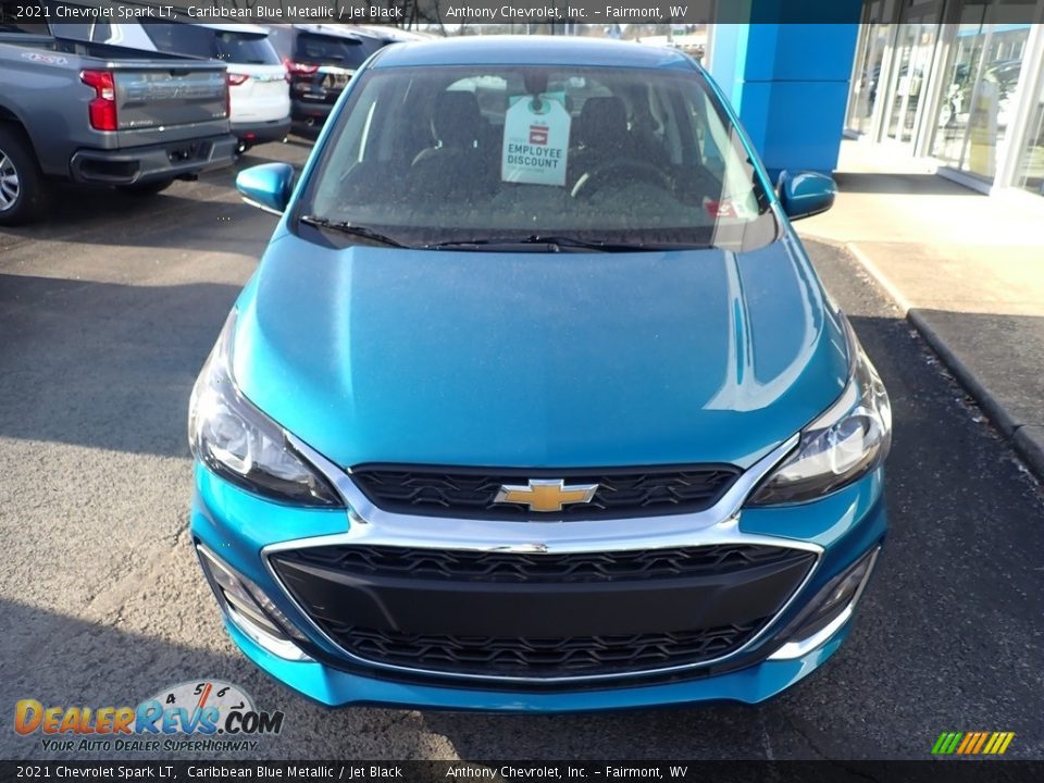 2021 Chevrolet Spark LT Caribbean Blue Metallic / Jet Black Photo #8
