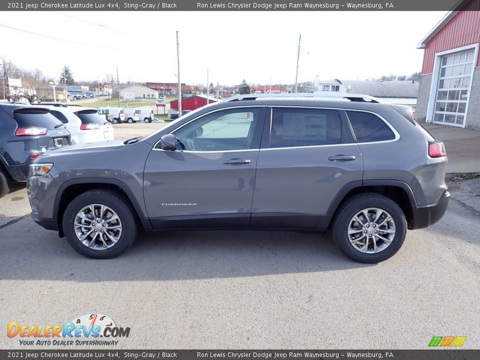 2021 Jeep Cherokee Latitude Lux 4x4 Sting-Gray / Black Photo #3