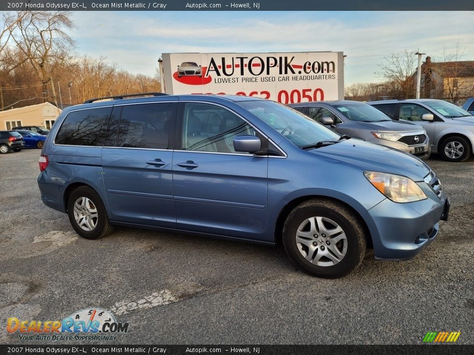 2007 Honda Odyssey EX-L Ocean Mist Metallic / Gray Photo #2